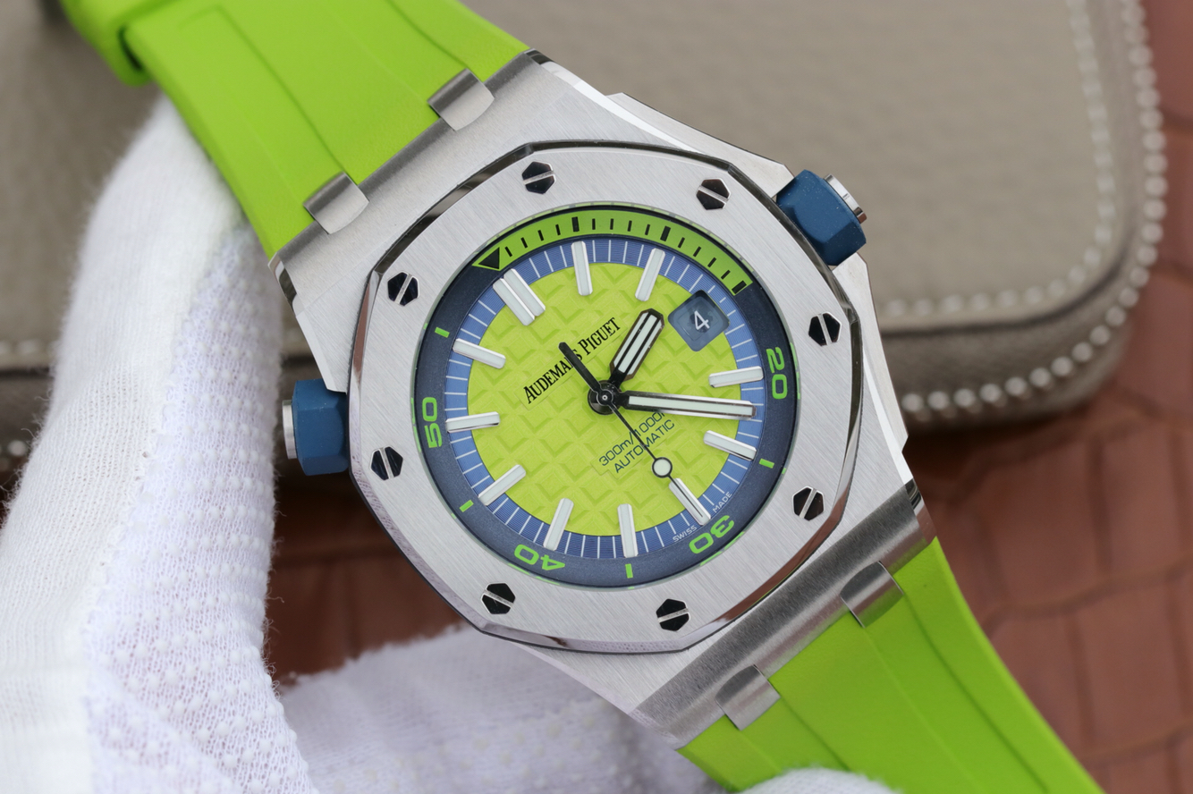 2023052201484722 - 愛彼全新皇家橡樹離岸型高仿手錶腕錶 JF廠愛彼15710ST.OO.A038CA.01 V8版 綠盤￥3480