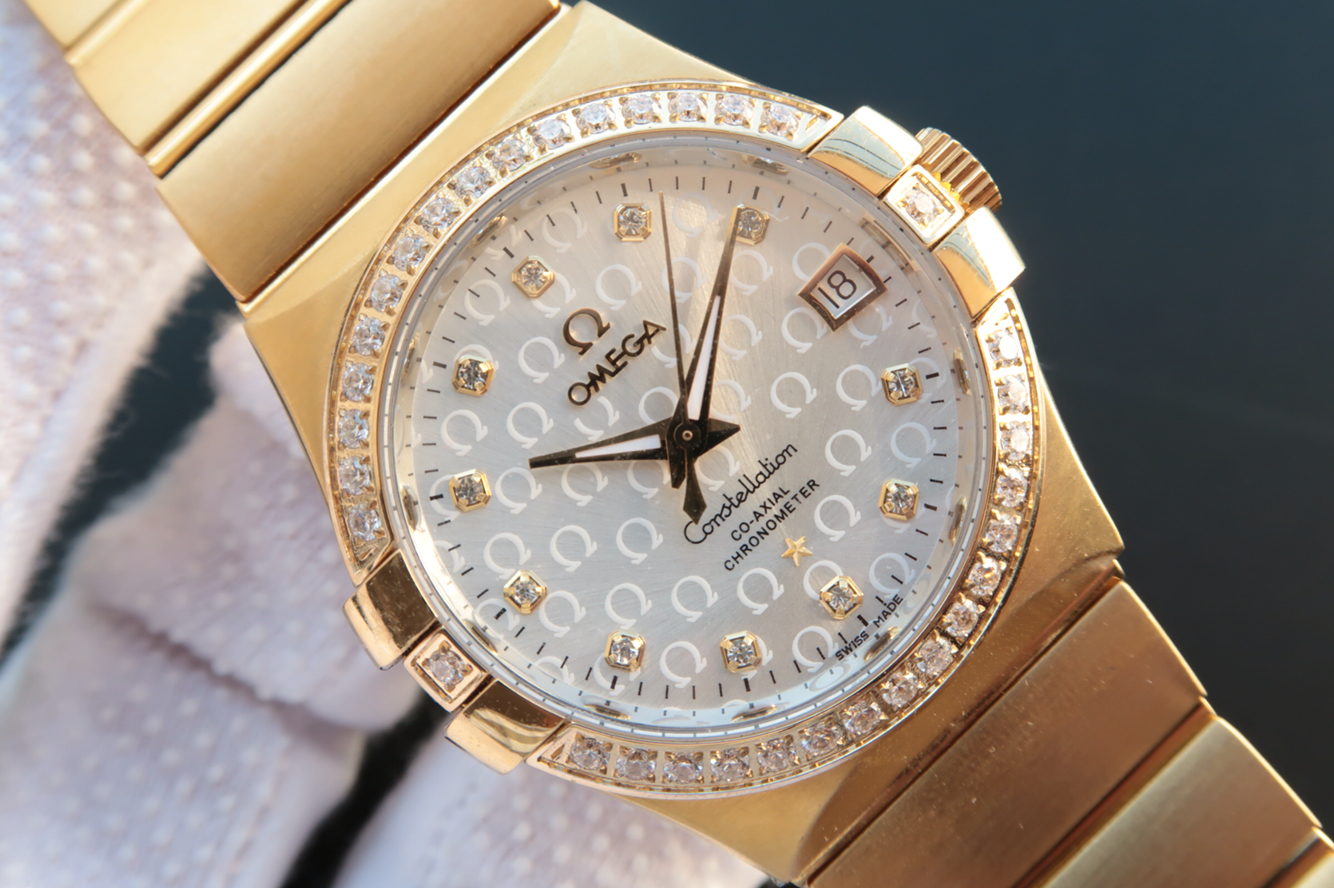 2023090500263653 - 高仿手錶歐米茄星座鑲鉆 V6歐米茄星座繫列123.20.35￥2980
