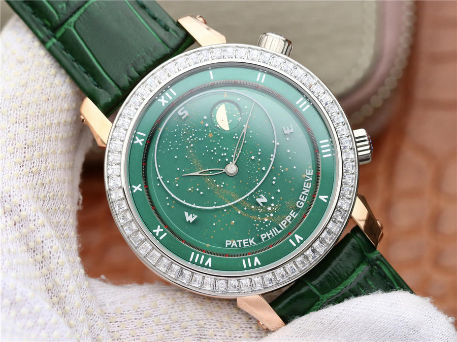 2023110100141834 - 百達翡麗星空錶復刻手錶 百達翡麗升級版星空5102綠色面限量版￥3580