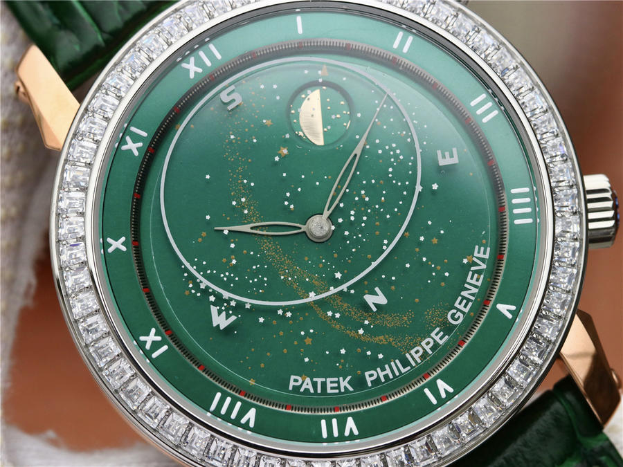 2023110100142294 - 百達翡麗星空錶復刻手錶 百達翡麗升級版星空5102綠色面限量版￥3580