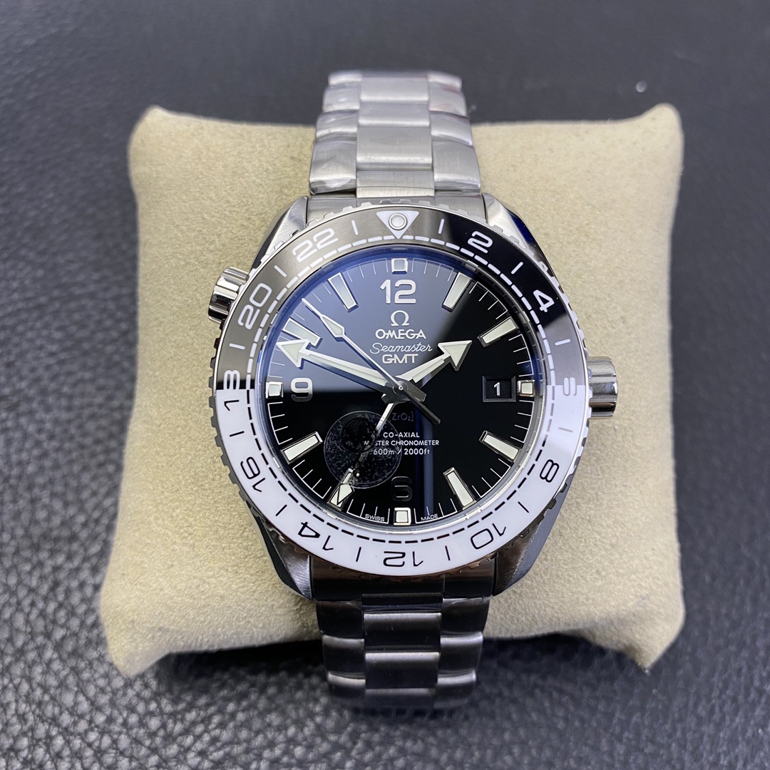 2025100716441944 - VS海馬600GMT 太極圈43.5mm 一體的黑白陶瓷圈歐米茄高仿表