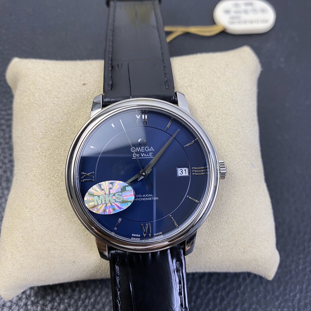 202510211551507 - MKS歐米茄一比一高仿表 碟飛系列 藍盤皮帶款 39.5mm