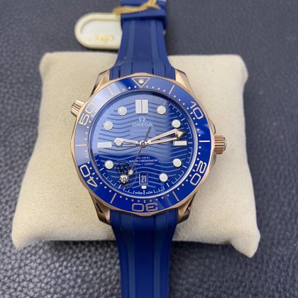 2025111115432859 420x420 - VS新品 尊享版海馬300米 全玫瑰金 藍盤頂級歐米茄復刻表