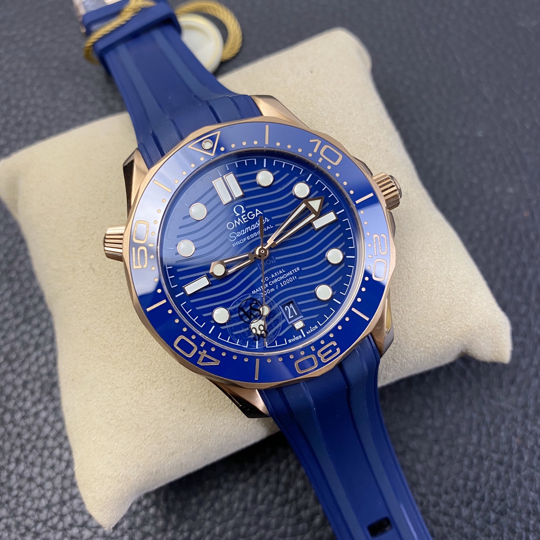 2025111115434769 - VS新品 尊享版海馬300米 全玫瑰金 藍盤頂級歐米茄復刻表