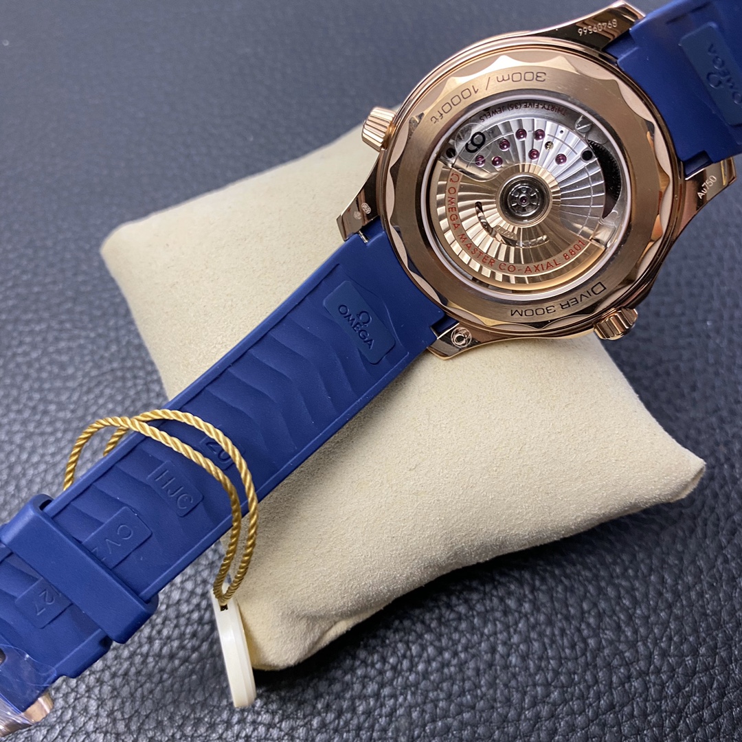 2025111115441176 - VS新品 尊享版海馬300米 全玫瑰金 藍盤頂級歐米茄復刻表