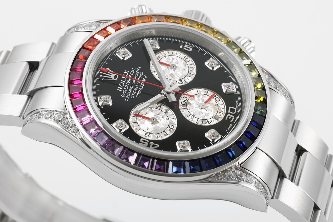 2026011216213168 - ZF工藝與優雅的巔峰之作 勞力士迪通拿中的皇者--彩虹圈迪通拿系列高仿表