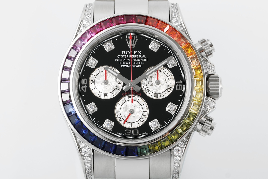 2026011216213493 - ZF工藝與優雅的巔峰之作 勞力士迪通拿中的皇者--彩虹圈迪通拿系列高仿表
