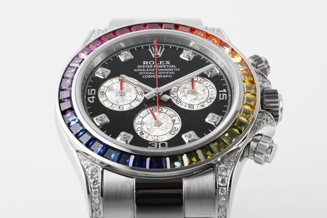 2026011216213967 - ZF工藝與優雅的巔峰之作 勞力士迪通拿中的皇者--彩虹圈迪通拿系列高仿表