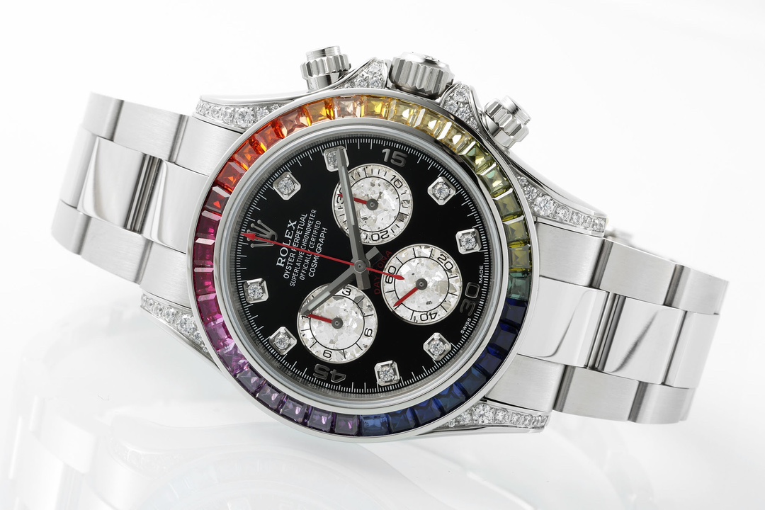2026011216214980 - ZF工藝與優雅的巔峰之作 勞力士迪通拿中的皇者--彩虹圈迪通拿系列高仿表