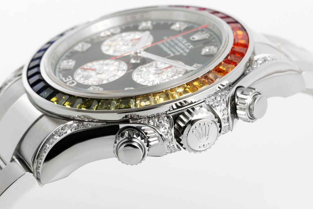 2026011216215297 - ZF工藝與優雅的巔峰之作 勞力士迪通拿中的皇者--彩虹圈迪通拿系列高仿表